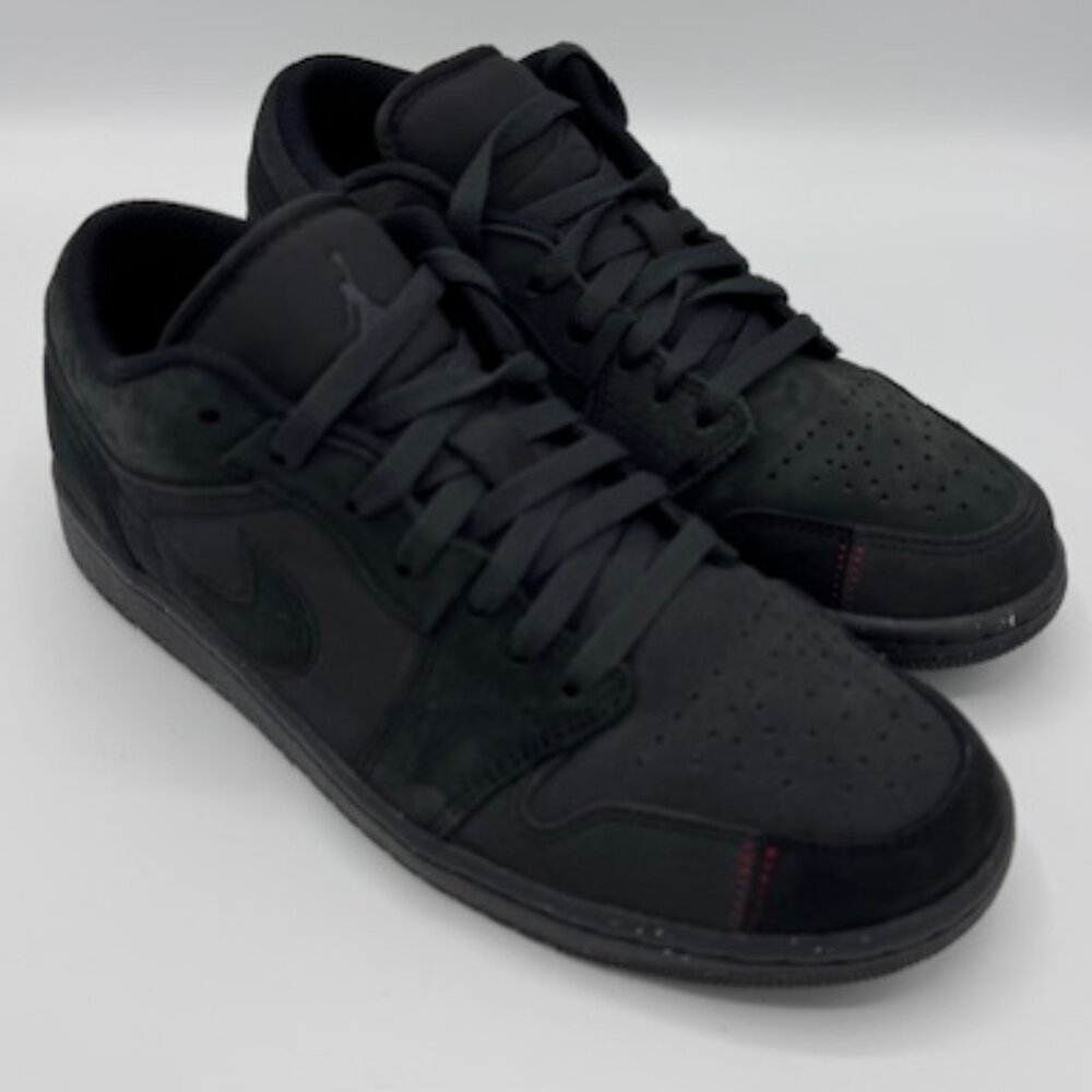 Nike Air Jordan 1 Low SE Crafted Mens 8.5 EUC Dark Smoke Grey Varsity Red no box